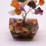 Ancient Wisdom Mini Multi Stones Gemstone Tree (15 Stones) On Orgonite Base - Image 3