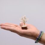 Ancient Wisdom Mini Rock Quartz Gemstone Tree (15 Stones) On Wooden Base - Image 2