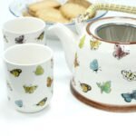 Ancient Wisdom Ceramic Herbal Teapot & 6 Matching Tea Cups – Butterflies Design - Image 6