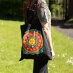 Ancient Wisdom Iconic Black Cotton Classic Tote Bag - Zodiac Sun - Image 7