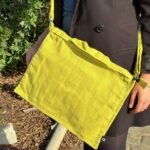 Ancient Wisdom Mustard Cotton Canvas Laptop Messenger Bag - Image 3
