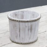 Ancient Wisdom Small Whitewash Albasia Wood Storage Tub - Image 2