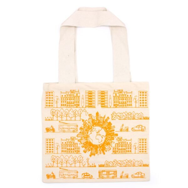 Ancient Wisdom City Life Design Big Cotton Shopping Bag