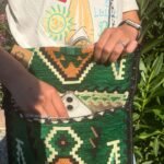 Ancient Wisdom Emerald Green Kilim Festival Messenger Bag - Image 2
