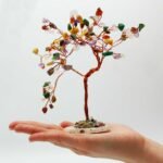 Ancient Wisdom Large Multi Stones On Natural Agate Base (100 Stones) Gemstone Tree - Image 2