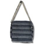 Ancient Wisdom Blue Stripes Soft Banjar Laptop Bag - Image 3