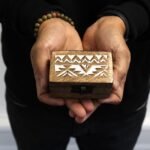 Ancient Wisdom White Washed Slavic Design Wooden Pill Box - Image 2