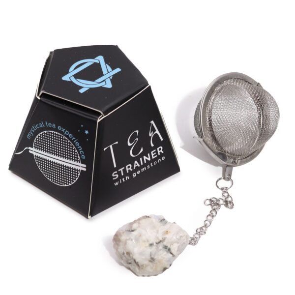 Ancient Wisdom Raw Crystal Gemstone Tea Strainer - Rainbow Moonstone