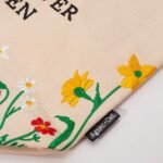 Agnes + Cat Wildflower Garden Design Cotton Tote Bag – Red Flowers - Image 3