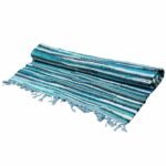 Ancient Wisdom Premium Quality Cotton Room Rag Rug (150x200cm) – Aqua Blues