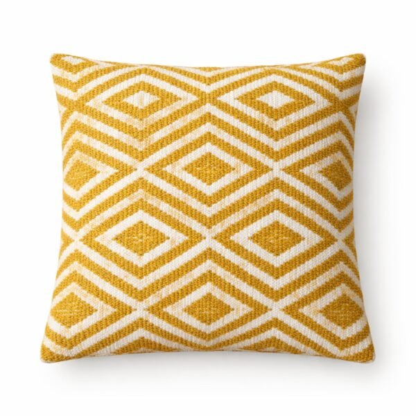 Ancient Wisdom Classic Cushion Cover - Mustard Diamonds