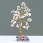 Ancient Wisdom Rose Quartz Gemstone Tree (80 Stones) On Gemstone Rock Base - Image 2