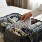 Ancient Wisdom Nomad Sari Indian Jacquard Toiletry Bag – Moonlit Weave - Image 5