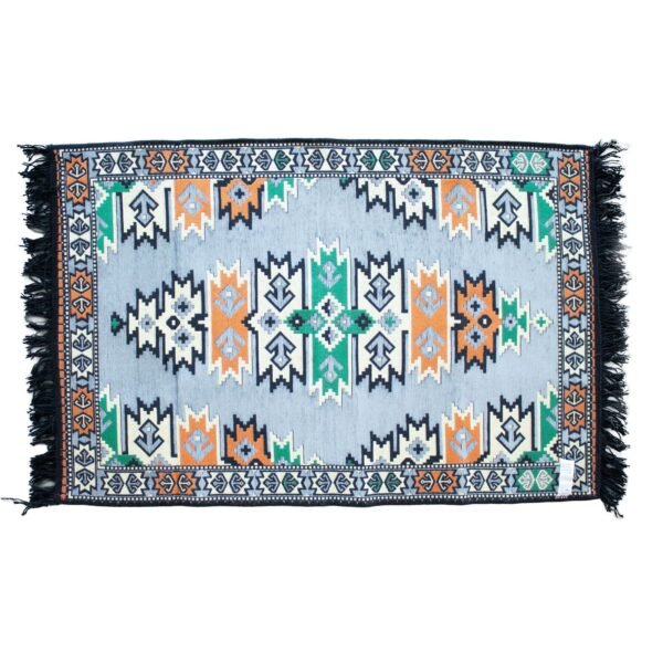 Ancient Wisdom Kilim Rug (125x80cm) - Charcoal