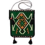 Ancient Wisdom Emerald Green Kilim Festival Messenger Bag