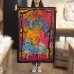 Ancient Wisdom Handcrafted Cotton Wall Art (112 x 78cm) – Peaceful Buddha - Image 2