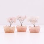 Ancient Wisdom Mini Rose Quartz Gemstone Tree (15 Stones) On Orgonite Base - Image 5