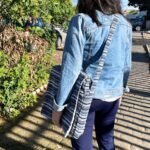 Ancient Wisdom Blue Stripes Soft Banjar Laptop Bag - Image 2