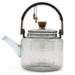 Ancient Wisdom 1000ml Glass Infuser Teapot with Steamer System - Charcoal