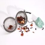 Ancient Wisdom Raw Crystal Gemstone Tea Strainer - Aquamarine - Image 2