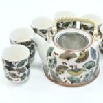 Ancient Wisdom Ceramic Herbal Teapot & 6 Matching Tea Cups – China Fans Design
