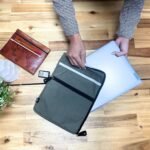 Hop Hare Cotton Canvas Travel Laptop Pouch – Olive - Image 2