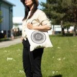 Ancient Wisdom Iconic Natural Cotton Nomad Sari Basic Tote Bag – Urban Mandala - Image 6