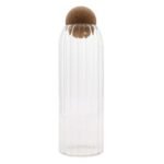 Ancient Wisdom Clear 25cm Cottage Cork Ball Ribbed Glass Jar
