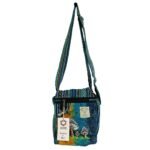 Ancient Wisdom Green Hemp Embroidery Mushrooms Design Party Bag - Image 2