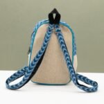 Ancient Wisdom Medium Handmade Kathmandu Backpack – Dhaka Design (30x21x9cm) - Image 11