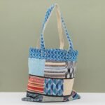 Ancient Wisdom Handmade Patchwork Kathmandu Tote Bag - Dhaka Design (37 x 38cm) - Image 6