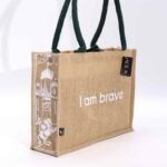 Hop Hare Jute Big Bag - I Am Brave - Image 9