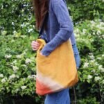 Ancient Wisdom Soft Blend Jute & Cotton Shoulder Tote Bag – Turmeric - Image 2