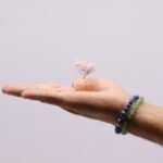 Ancient Wisdom Mini Rose Quartz Gemstone Tree (15 Stones) On Orgonite Base - Image 2