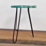 Ancient Wisdom Turquoise Albasia Wood Fish Stand - Image 3