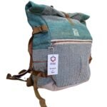 Ancient Wisdom Sage Green Hemp Trekking Rolling Backpack - Image 6