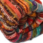 Ancient Wisdom Luxury Cotton Rag Rug (152 x 90cm) – Orange - Image 3