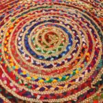 Ancient Wisdom Handmade Round Jute & Recycled Cotton Rug – 150cm - Image 5