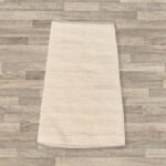 Ancient Wisdom Small (50x90cm) Indian Handloom Cotton Rug – Cream - Image 2