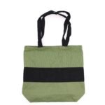 Ancient Wisdom Green & Black Two Tone Design Big Cotton Shopping Bag