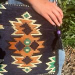 Ancient Wisdom Dark Navy Blue Kilim Festival Messenger Bag - Image 5