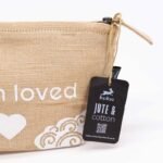 Hop Hare Jute Pouch - I Am Loved - Image 2