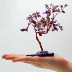 Ancient Wisdom Large Amethyst On Natural Agate Base (100 Stones) Gemstone Tree - Image 2