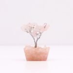 Ancient Wisdom Mini Rose Quartz Gemstone Tree (15 Stones) On Orgonite Base - Image 4