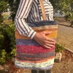 Ancient Wisdom Recycled Big Rug Bag - Shades of Mushrooms