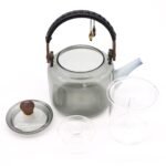 Ancient Wisdom 1000ml Glass Infuser Teapot with Steamer System - Charcoal - Image 2
