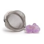 Ancient Wisdom Raw Crystal Gemstone Tea Strainer - Amethyst Cluster - Image 3