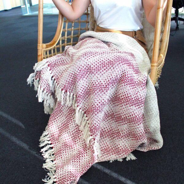Boho Comfort Throws - Ruby Two Tone