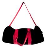 Ancient Wisdom Don’t Quit Cotton Canvas Gym Bag – Black with Cherry Pink Handle - Image 2