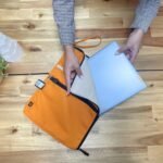 Hop Hare Cotton Canvas Large Laptop Pouch – Orange - Image 6